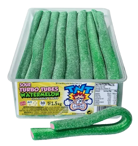 TNT Sour Turbo Tubes Watermelon — TNT straps pack shot