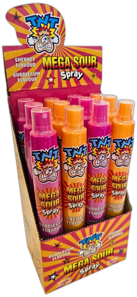 TNT Sour Spray Bubblegum & Sherbet — TNT sprays & liquids pack shot