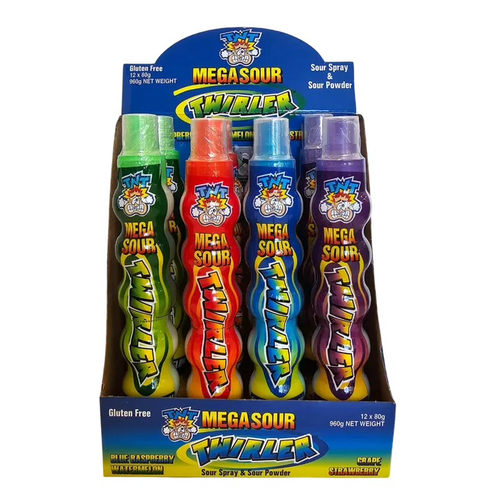TNT Mega Sour Twirler Spray and Powder — TNT sprays & liquids pack shot