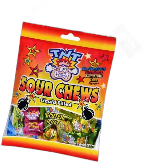 TNT Sour Chewz Bag — TNT chews & bars pack shot