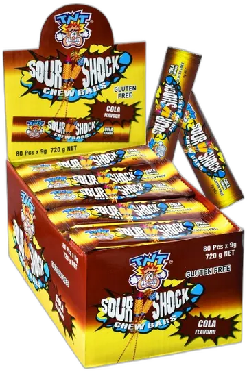TNT Sour Shock Chew Bars Cola