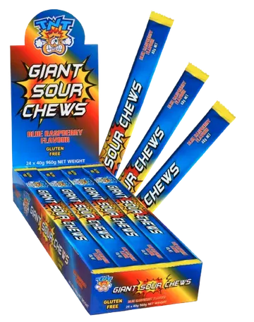 TNT Giant Chew Blue Raspberry