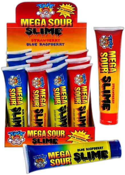 TNT Mega Sour Slime Strawberry & Blueberry — TNT sprays & liquids pack shot