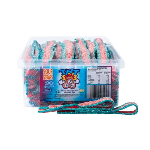 TNT Sour Straps Blue Raspberry — TNT straps pack shot