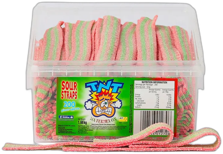 TNT Sour Straps Watermelon — TNT straps pack shot